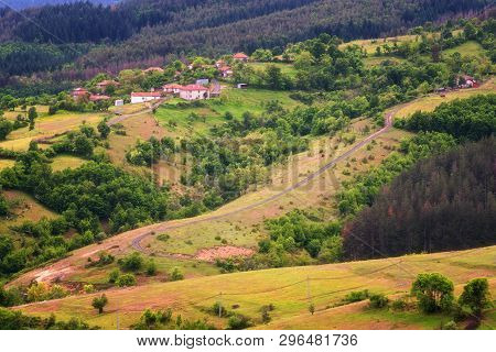 Spring Is Coming... Amazing Spring View With A Little Village In Rhodopi Mountains, Bulgaria. Magnif