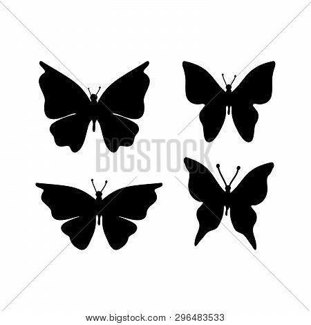 Set Of Butterfly Icon Isolated On White Background. Butterfly Icon Vector Image, Butterfly Icon In T