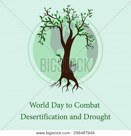 Global Environmental Problems.vector Design Postcards For World Day To Combat Desertification And Dr