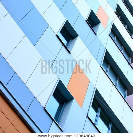 Vägg av moderna hyreshus. Moskva. Ryssland