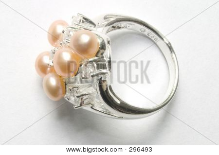 Zilveren Ring met parels