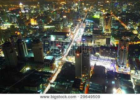 บรรยากาศของดาวในเวลากลางคืน กรุงเทพมหานคร ไทย