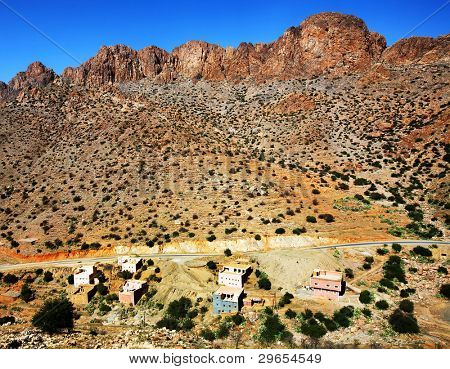 モロッコの村 Antiatlas 山、アフリカで