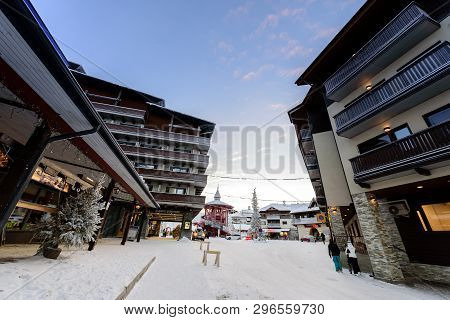 Editorial: Rukatunturi, Finland, 28th December 2018. Rukatunturi Ski Jumping Hill At Ruka Ski In Win