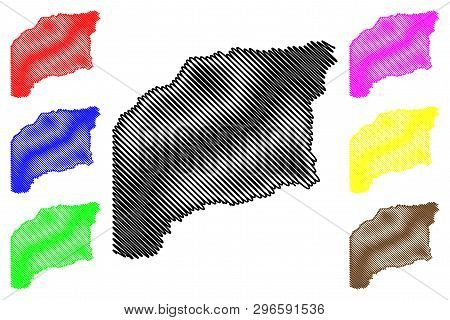 Vichada Department (colombia, Republic Of Colombia, Departments Of Colombia) Map Vector Illustration