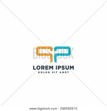 Logotype Letter Sp Simple Logo Template Vector Illustration