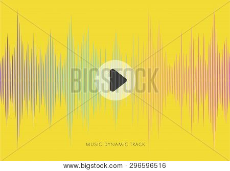 Music Abstract Yellow Background With Sound Wave
