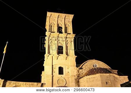 The Church Of Saint Lazarus, A Late-9th Century Church In Larnaca At Night, Cyprus. It Belongs To Th