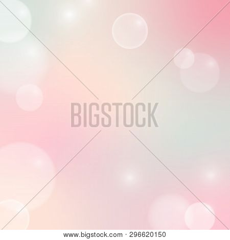Colorful Vector Illustration With Soft Bokeh Effect, Abstract Background
