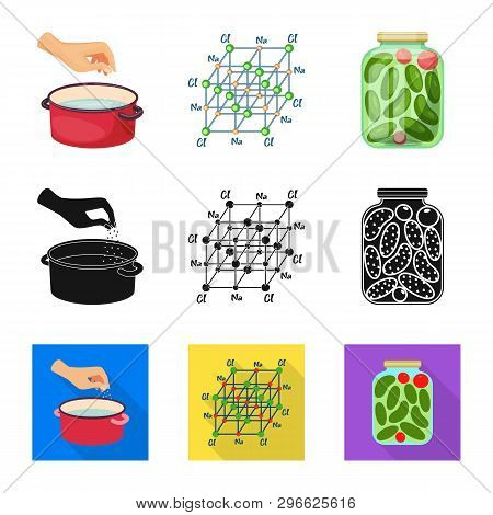 Vector Illustration Of Cooking And Sea Icon. Set Of Cooking And Baking   Vector Icon For Stock.