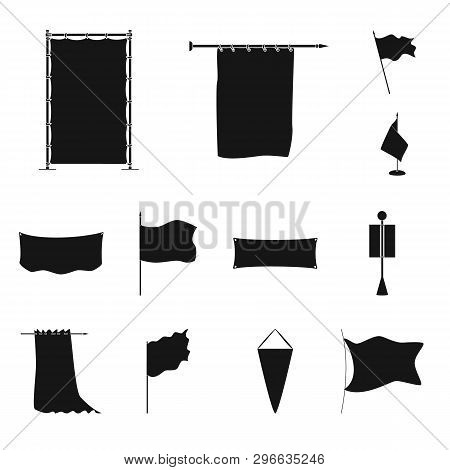 Vector Illustration Of Material And Media  Logo. Collection Of Material And Textile  Stock Symbol Fo