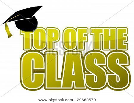 tetején az osztály Ballagási sapka illusztráció jel tervez
