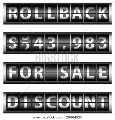 ein Bild aus einer Reihe von Rollback Preis Messgeräte.