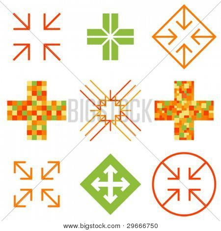 Arrow cross işaretler.