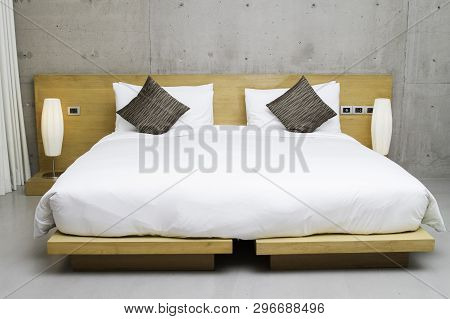 Modern Double Bedroom With Hard Wood Furniture
