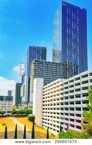 View Of The Downtown Of Los Angelos, In The Daytime.
