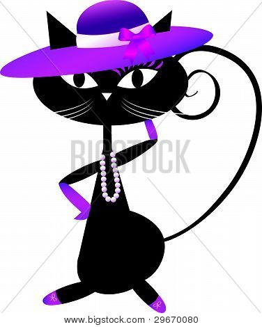 mooie zwarte kat met kat