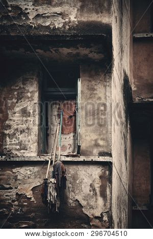 Old building closeup in Xiahao Old street in Chongqing, China.