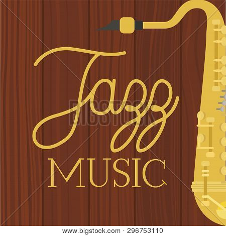 Jazz Day Poster With Saxophone Vector Illustration Design