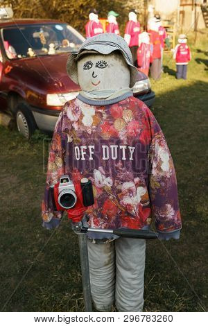 Sabile, Latvia - April 21, 2019: Small Artificial City Of Dolls In Sabile, Latvia - Lellu Pilseta