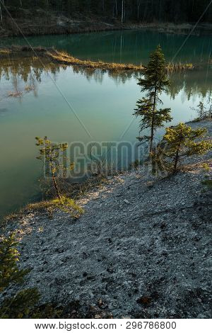Beautiful Turquoise Lake In Latvia - Meditirenian Style Colors In Baltic States - Lackroga Ezers