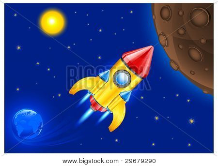 Rocket retrò In cielo