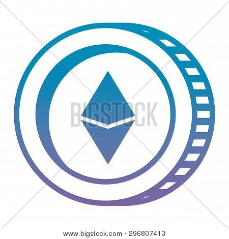 Cryptocurrency Etherum Coin Isolated Icon Vector Illustration Design