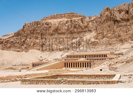 The Antique Temple Of Female Pharao Hatchepsut Near Luxor In Egypt