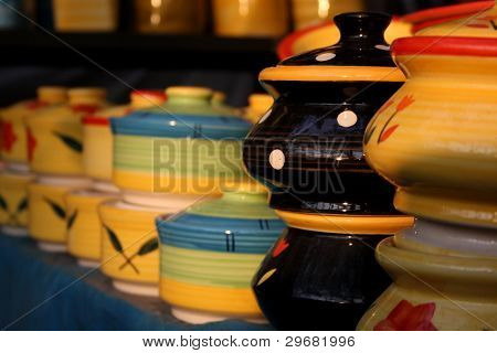 Colorful pots