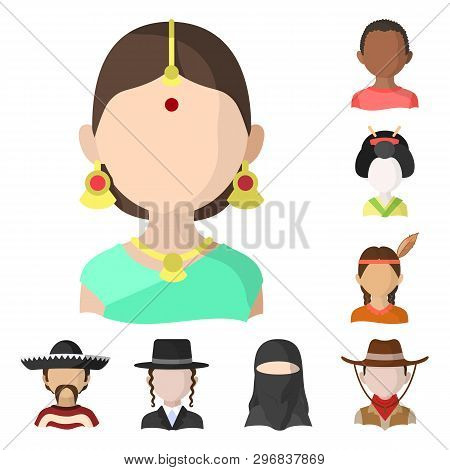 Vector Design Of Nation And Race  Icon. Set Of Nation And User Stock Vector Illustration.