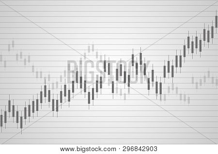 Business Candle Stick Graph Chart Of Stock Market Investment Trading. Trend Of Graph. Vector Illustr