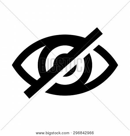 Visibility Off Icon Isolated On White Background.  Visibility Off Icon Simple Sign. Visiblity Off Ic