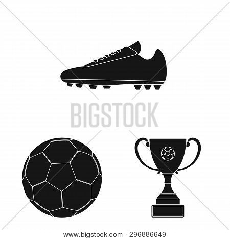 Isolated Object Of Soccer And Gear Sign. Set Of Soccer And Tournament Vector Icon For Stock.