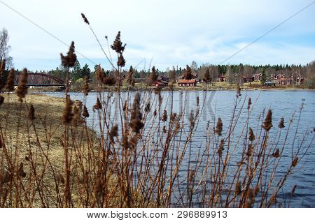 The Small Town Of Dala Floda On The River Västerdalälven In Dalarna,sweden.
