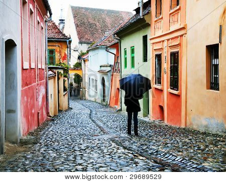 Sighisoara ยุคกลางเมือง ทรานซิลเวเนีย โรมาเนีย