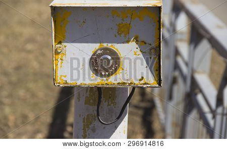 Button To Activate The Traffic Light At A Pedestrian Crossing