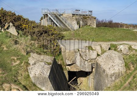 Point Du Hoc German Bunker From The D-day