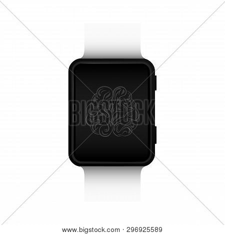 Smart Clock On A White Background,vector Illustration.