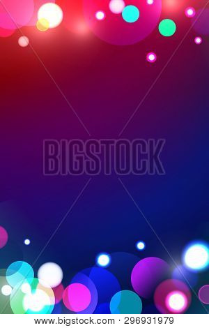 Colorful Vector Illustration With Soft Bokeh Effect, Abstract Background