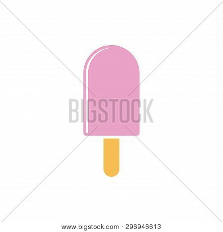 Ice Cream Icon On Background For Graphic And Web Design. Simple Vector Sign. Internet Concept Symbol