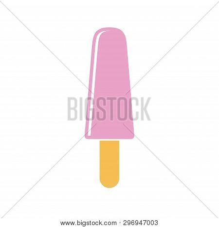 Ice Cream Icon On Background For Graphic And Web Design. Simple Vector Sign. Internet Concept Symbol