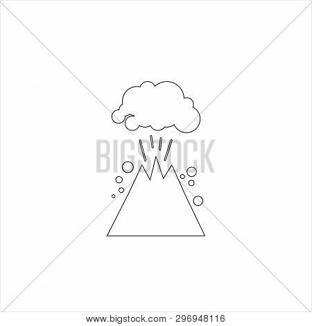 Mountain Colapse Vector Icon Isolated On Transparent Background,