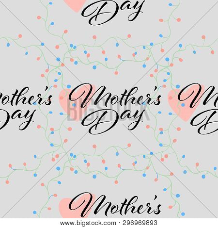 Happy Mother S Day Seamless Pattern. Vector Illustration