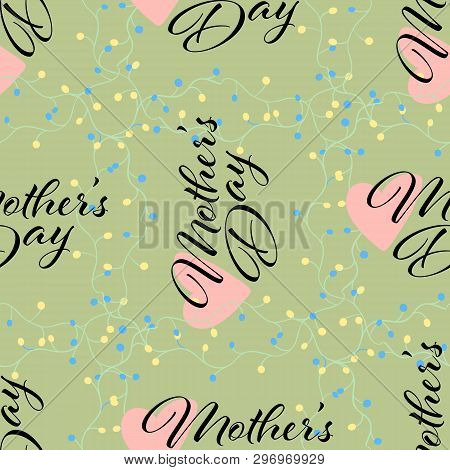 Happy Mother S Day Seamless Pattern. Vector Illustration