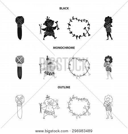 Vector Illustration Of Evolution  And Prehistory Symbol. Set Of Evolution  And Development  Stock Sy