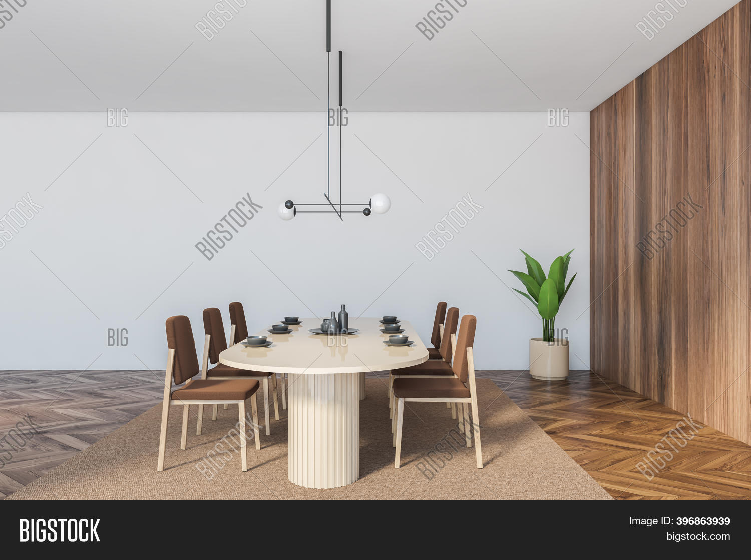 White Wooden Dining Image & Photo (Free Trial) | Bigstock