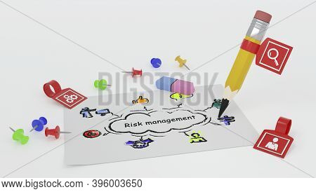 Internet, Business, Technology And Network Concept. Risk Management And Assessment For Business Inve