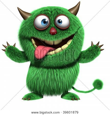Schattige harige Alien