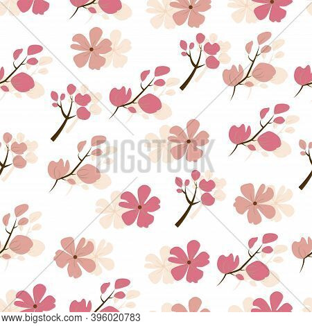 Abstract Floral Pattern. For Printing On Textiles, Wrapping Paper, Postcards, Notebooks And Other Pu