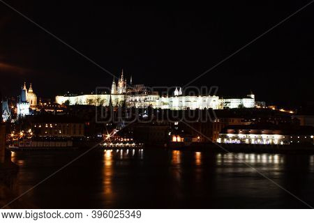 Night View Of The Prague Castle, Czech Republic